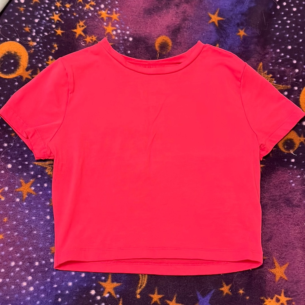 Hot pink cropped tshirt